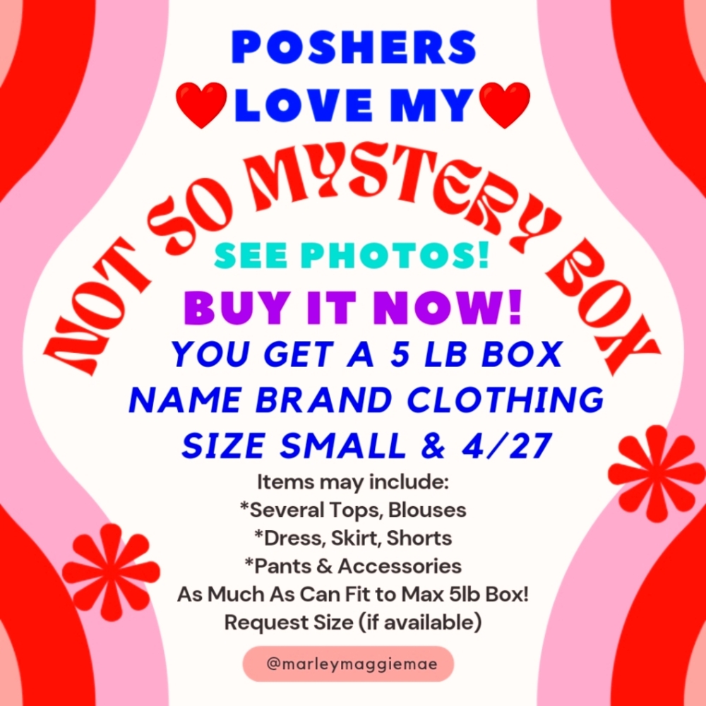 Size SMALL 4/27! 5 lb Box of Items Discount Shipping! Closet Closeout!